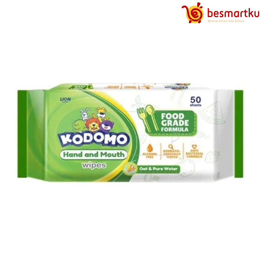 Kodomo Wipes Bag 50 Sheet Hand & Mouth